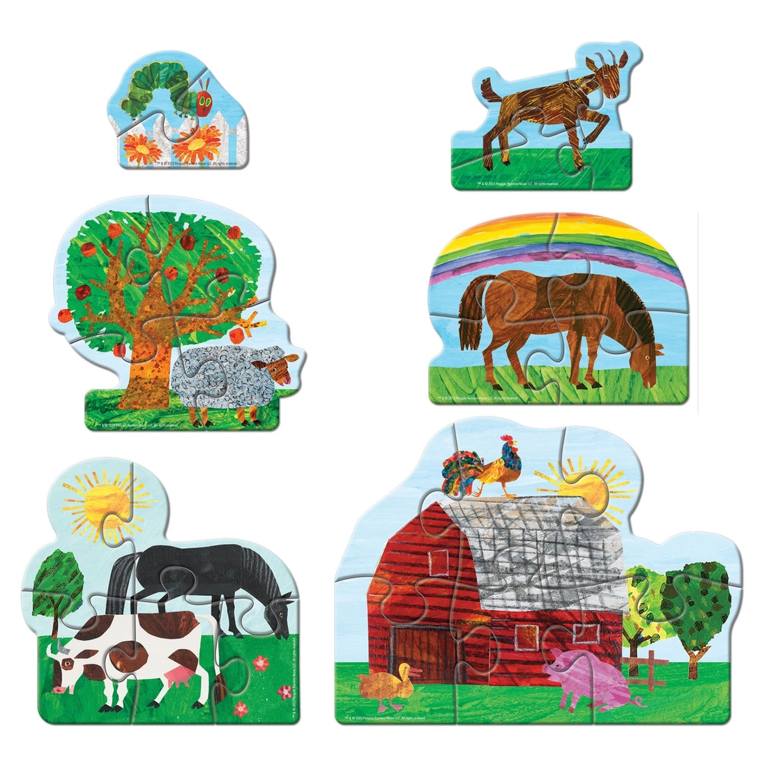 Eric Carle Farm Life Mini Shaped Puzzle Set