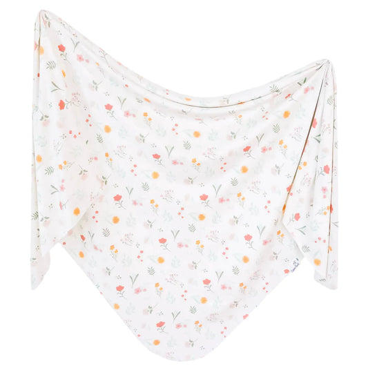 Mabel Floral Knit Swaddle Blanket