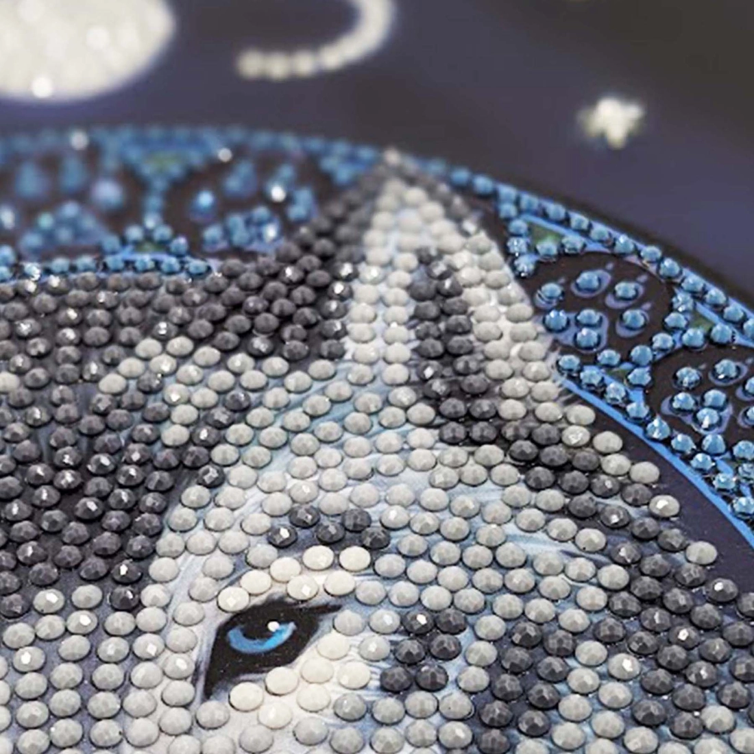 Crystal Art Notebook Kit - Lunar Wolf