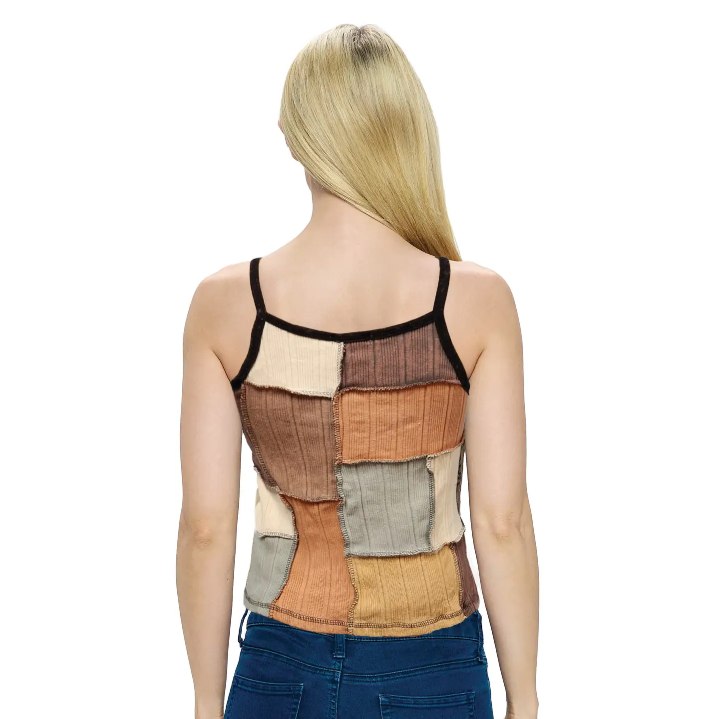 Patchwork Crop Tank Top