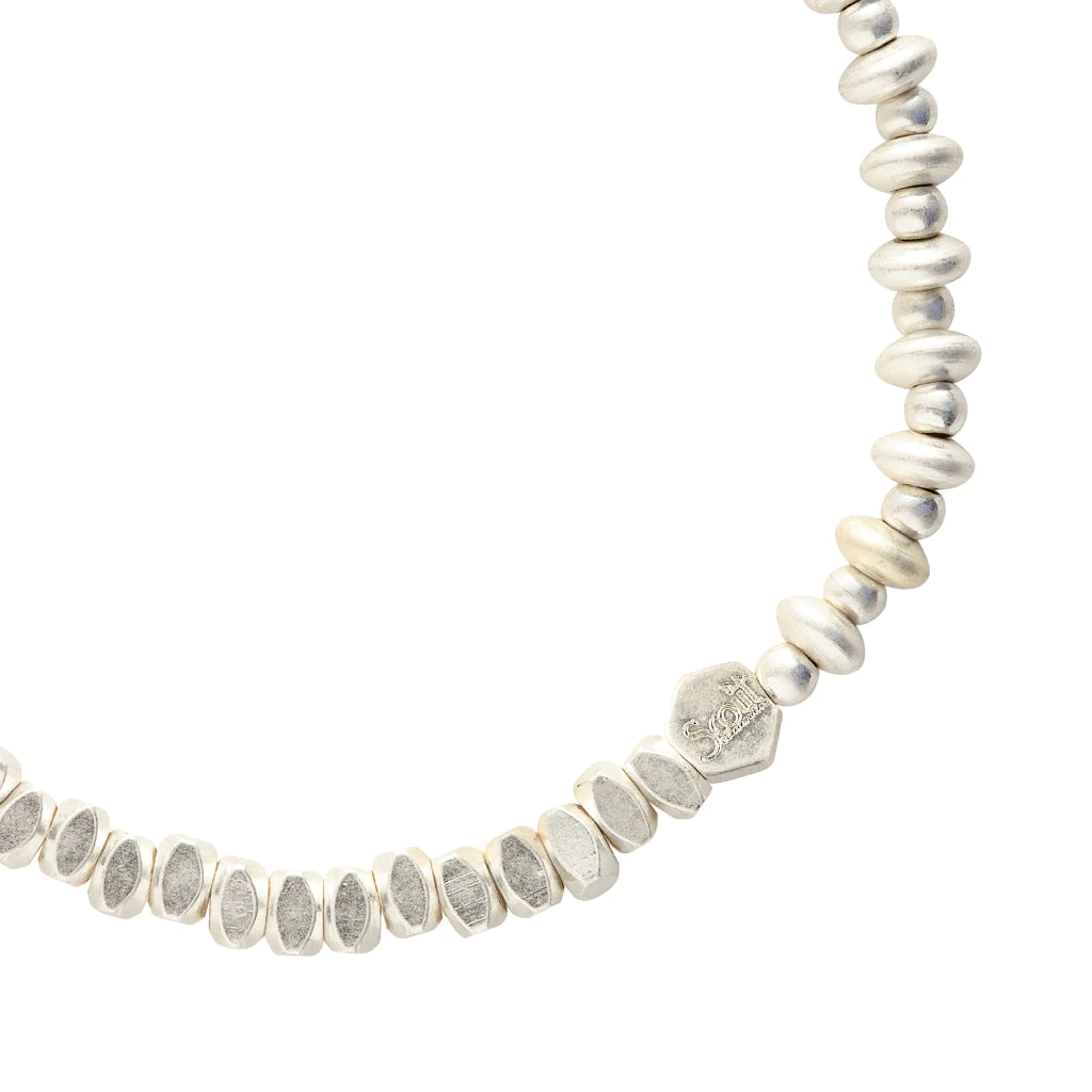 Mini Metal Mixed Stacking Bracelet Silver