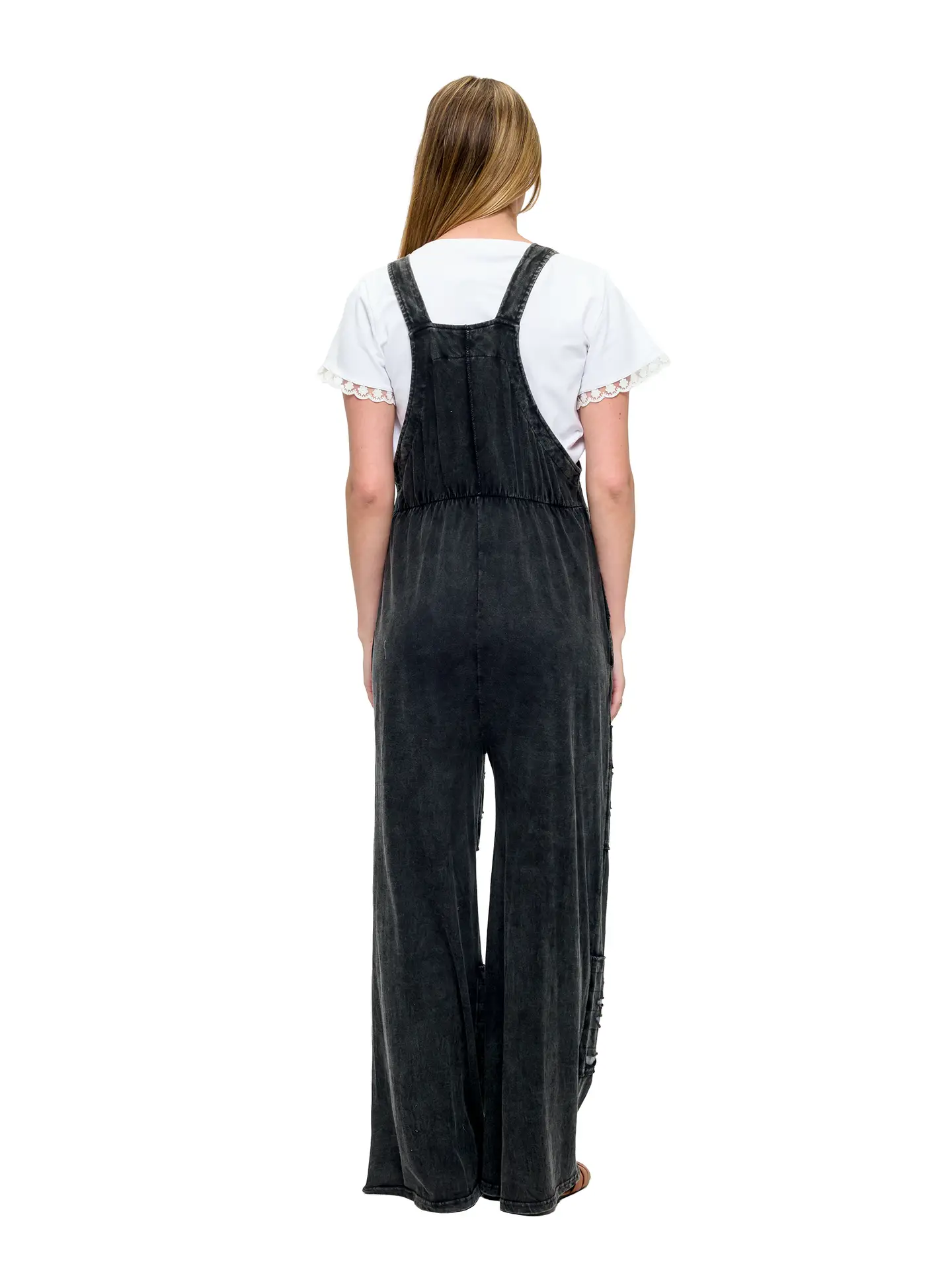 Razor Cut Patchwork Overalls
