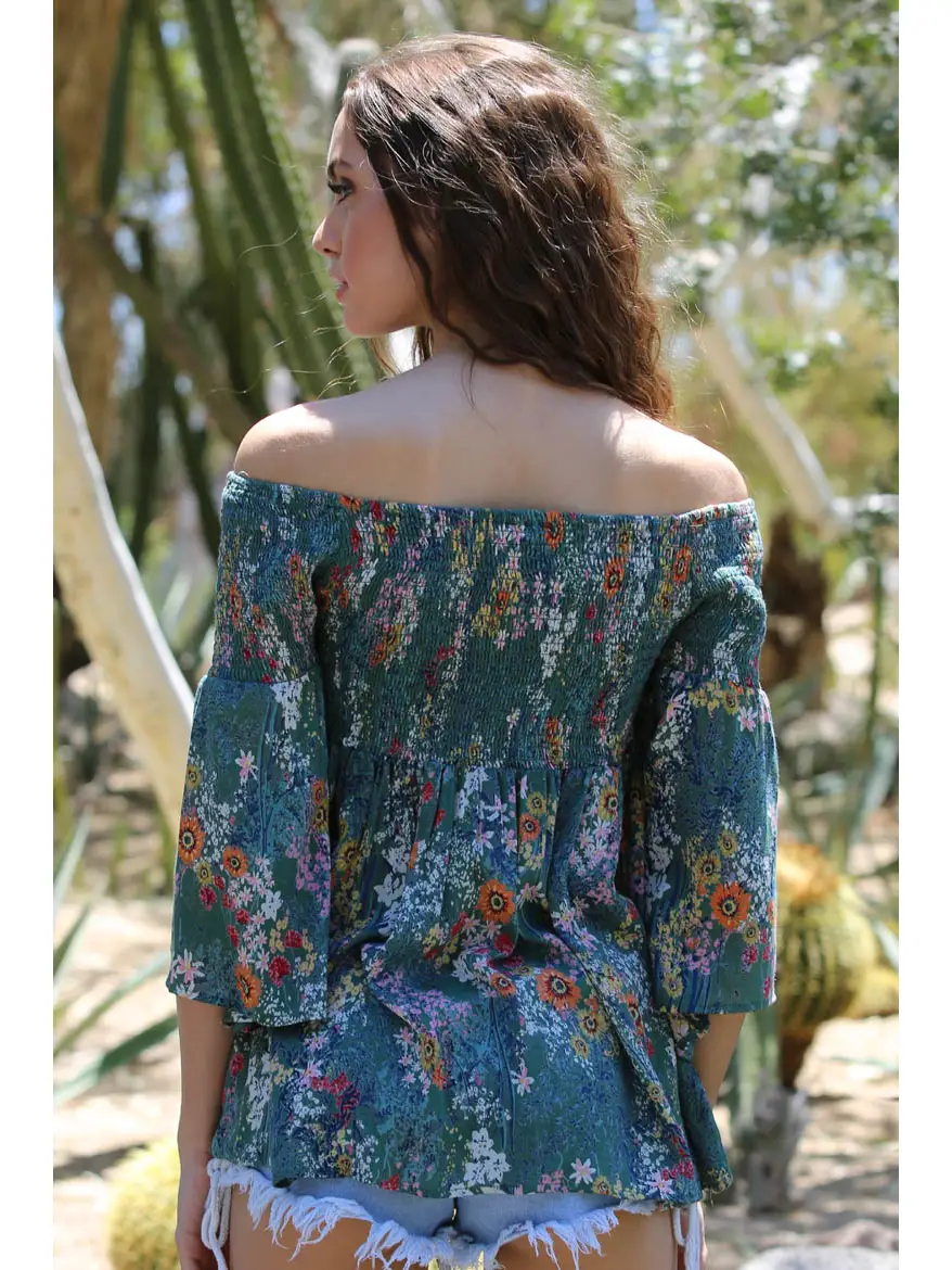 Off the Shoulder Boho Blouse Top