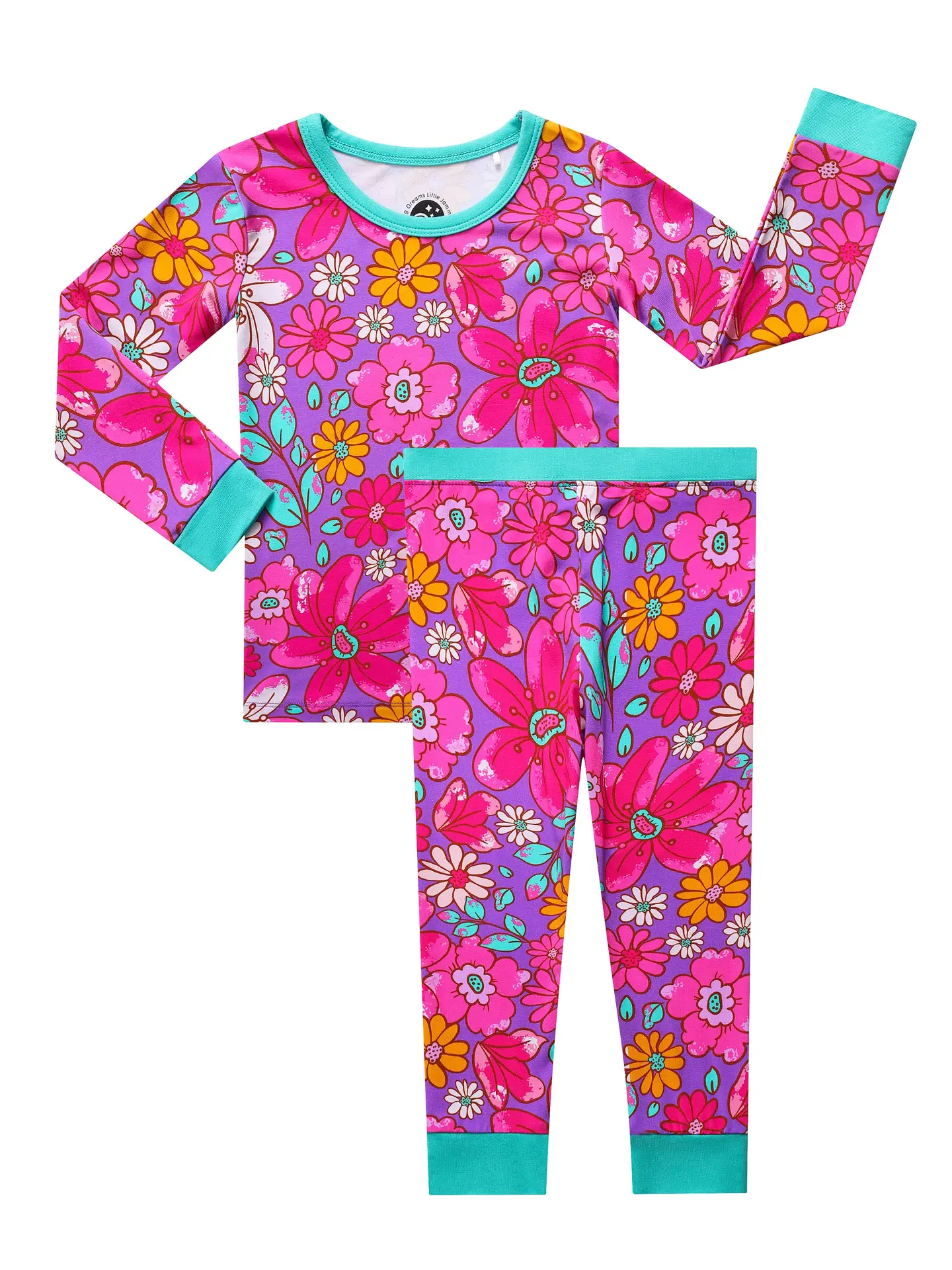Retro Blooms Kids Bamboo Pajamas