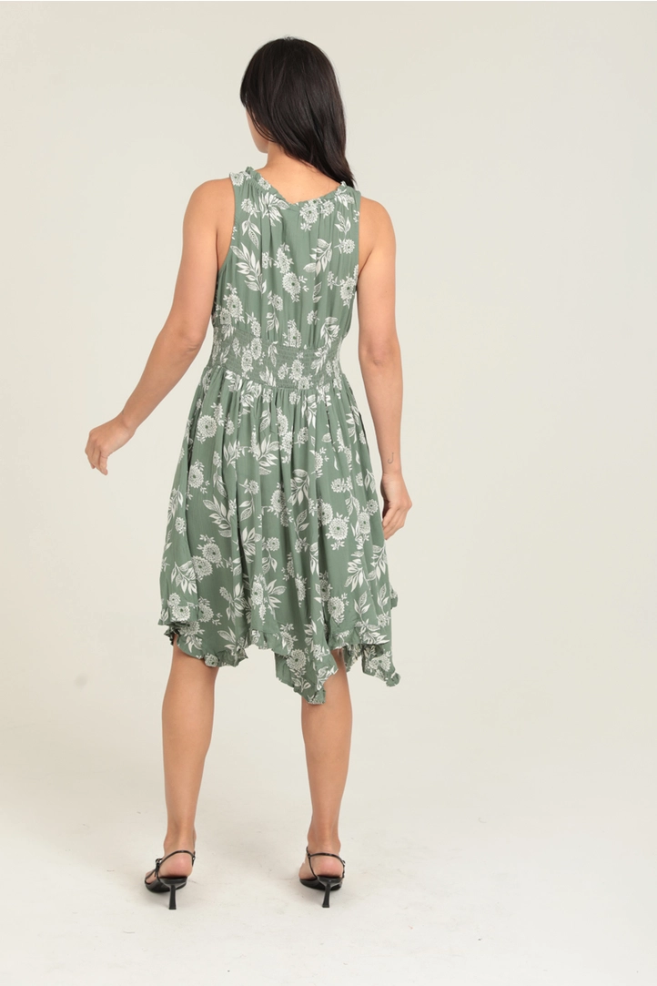 Leaves + Floral Tank Dress