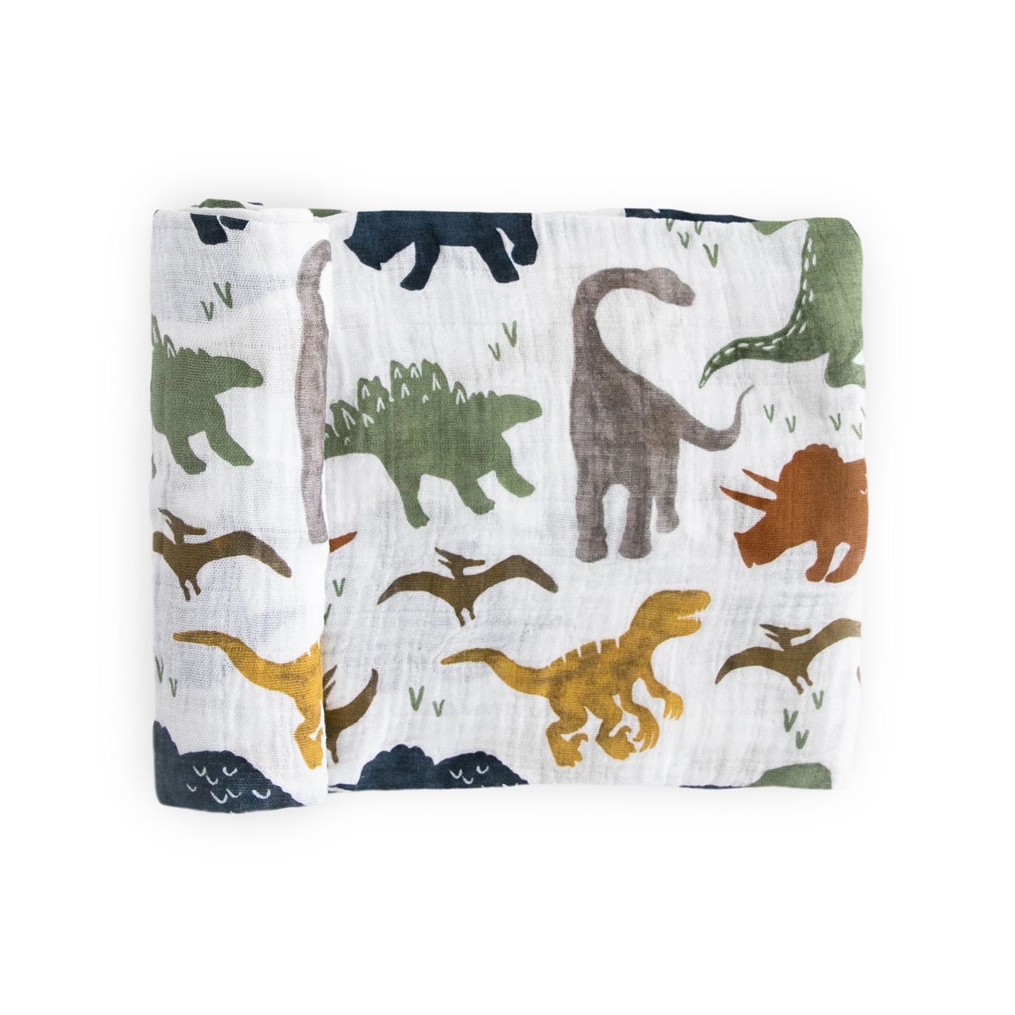 Cotton Muslin Swaddle Dino Friends
