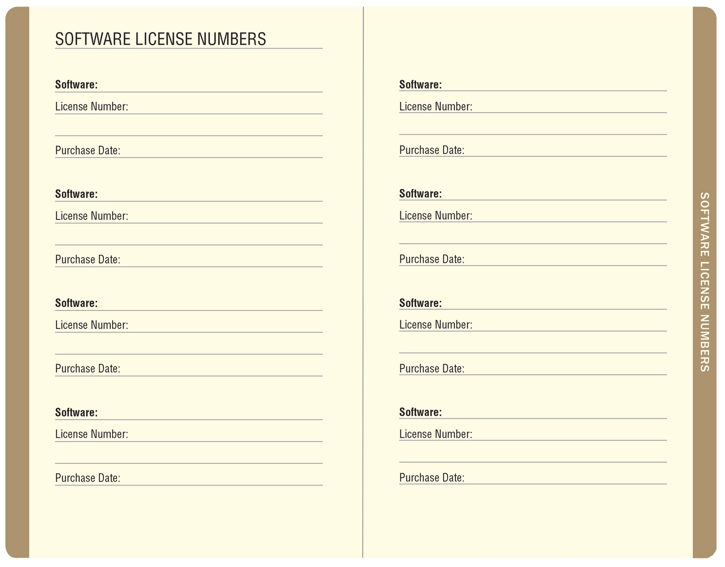 Watercolor Sunset Internet & Password Log