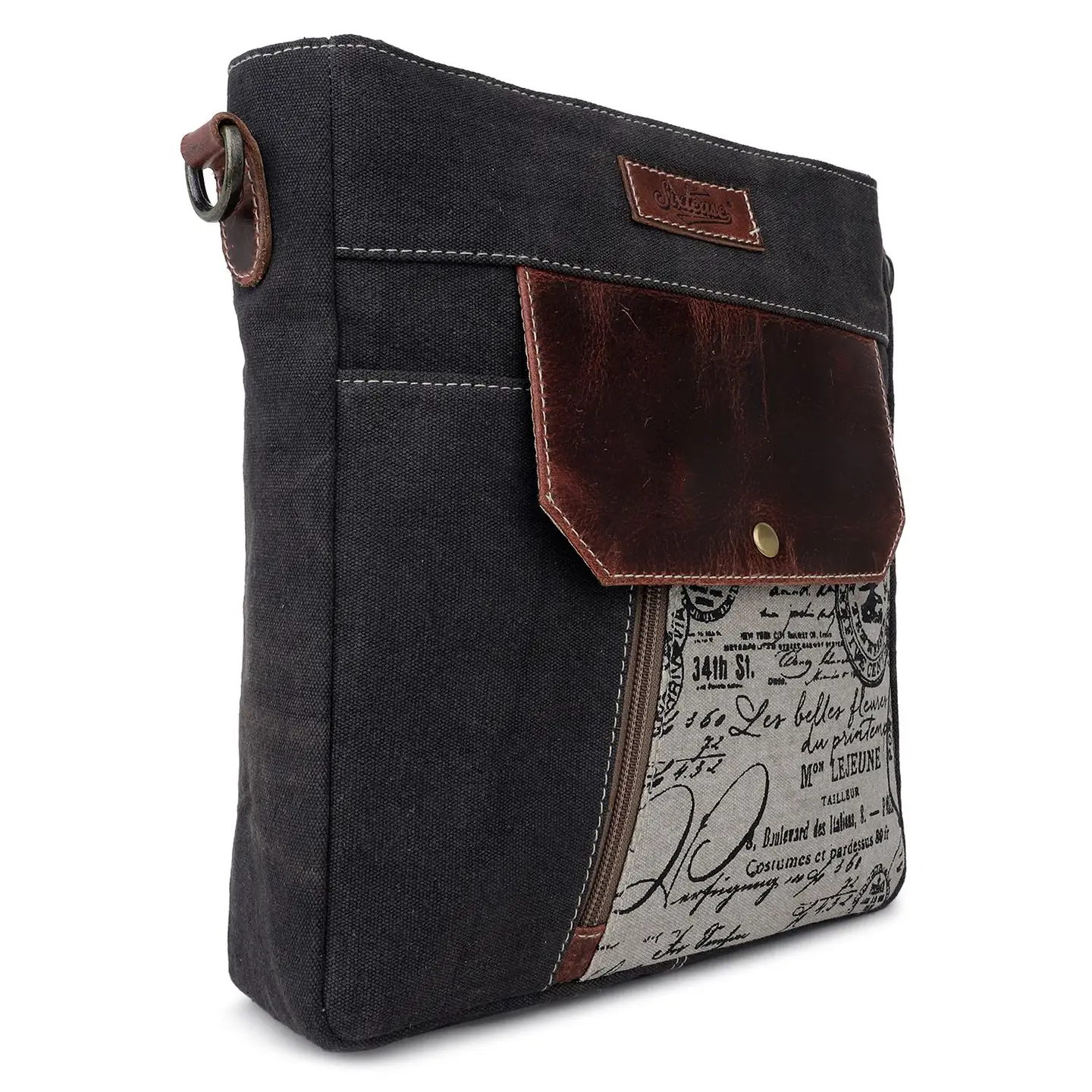 Women's Square Crossbody Bag - Script Print
