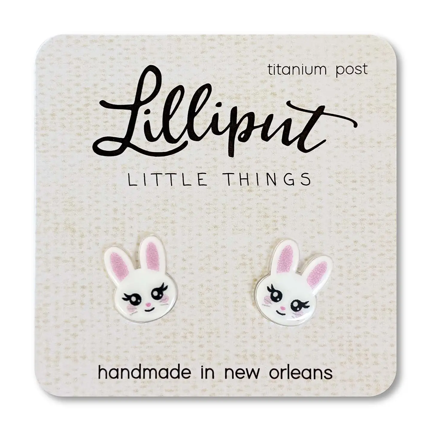 White Bunny Earrings
