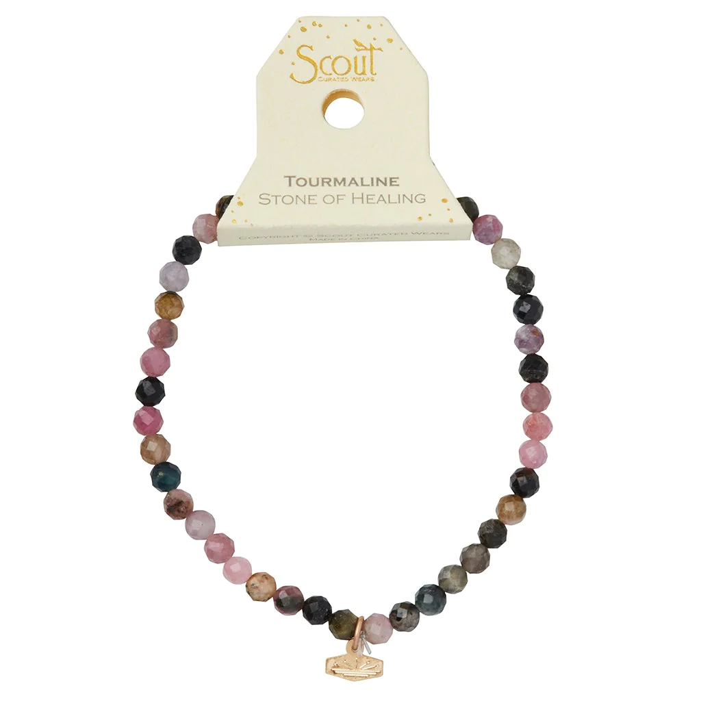 Mini Stone Stacking Bracelet - Tourmaline
