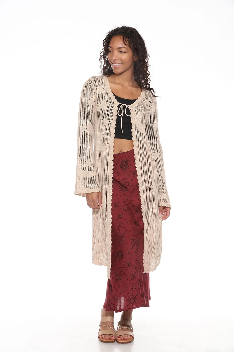 Celestial Lacy Longline Hoodie