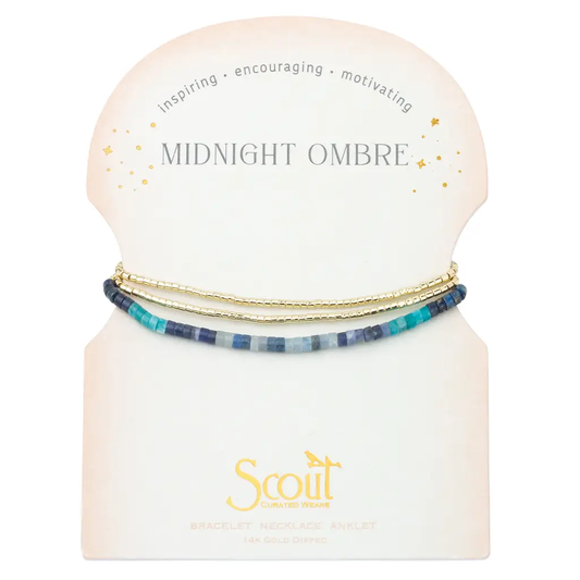 Midnight Ombre Stone Wrap Necklace/Bracelet
