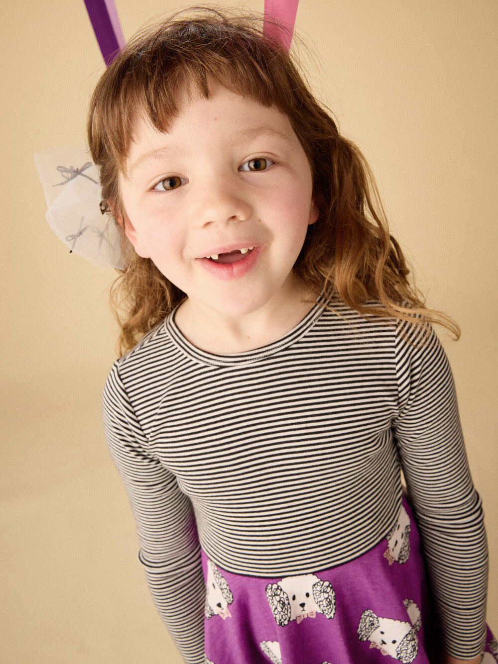 Girls Maltipoo Mix Print Twirl Dress