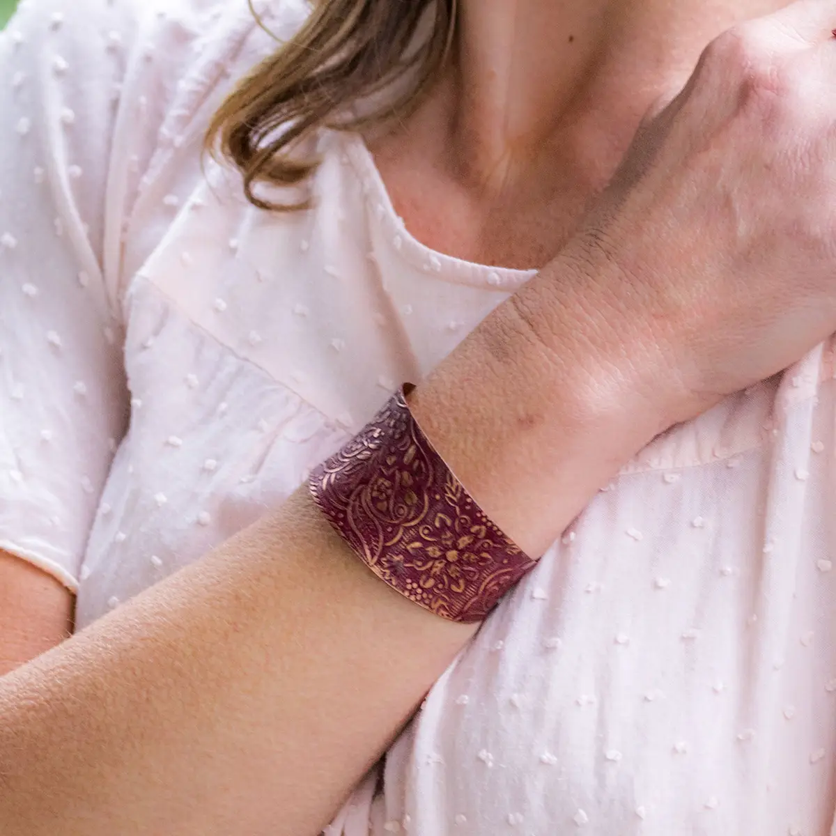 Copper Patina Cuff Bracelet