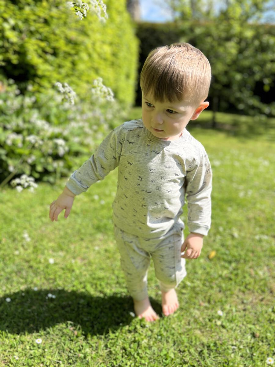 Baby Jona Grey Whale Pants