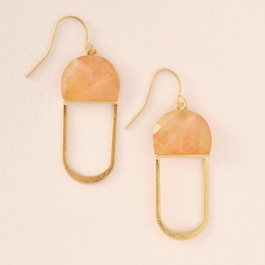 Chandelier Earrings-Gold : Sunstone