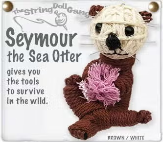 Seymour the Sea Otter String Doll Keychain