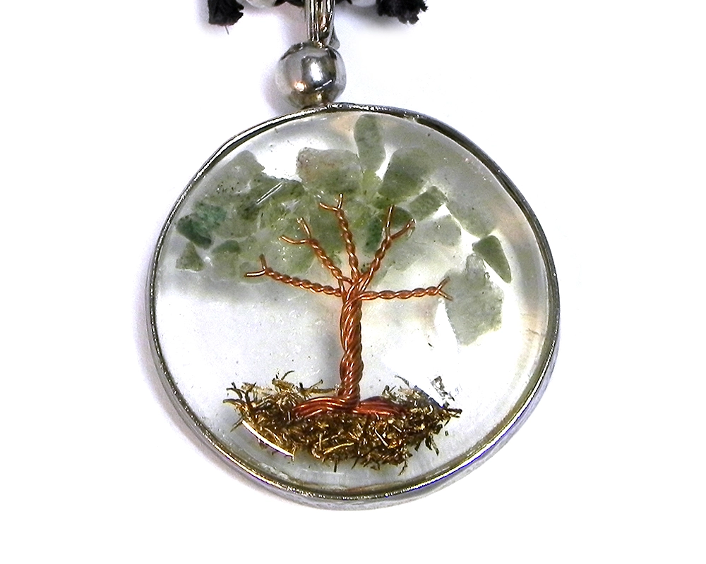 Acrylic Inlay Tree of Life Necklace