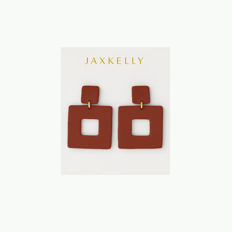 Square Clay Earrings