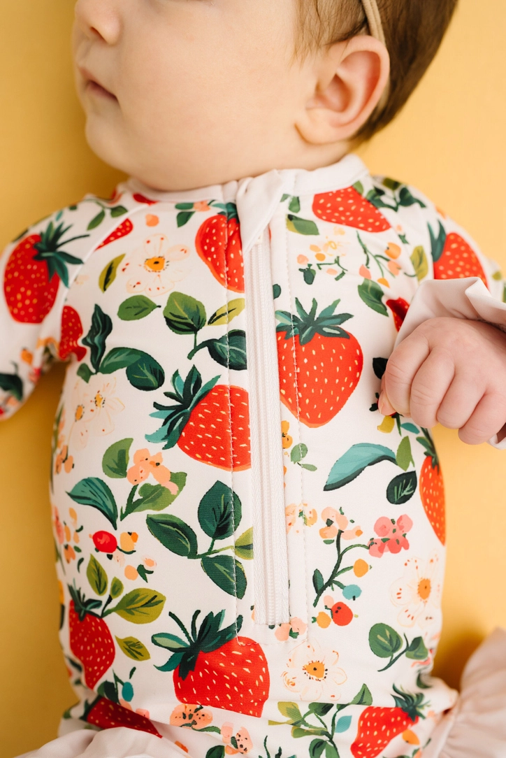 Vintage Strawberry Baby + Toddler Swimsuit