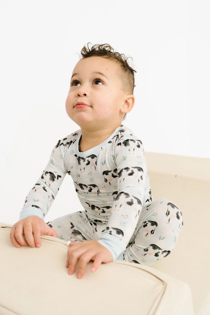 Kids Dairy Cow Bamboo Pajamas
