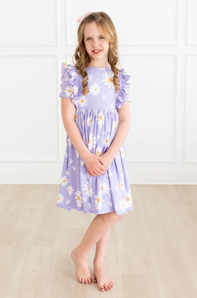 Girls I Heart Daisies Twirl Dress