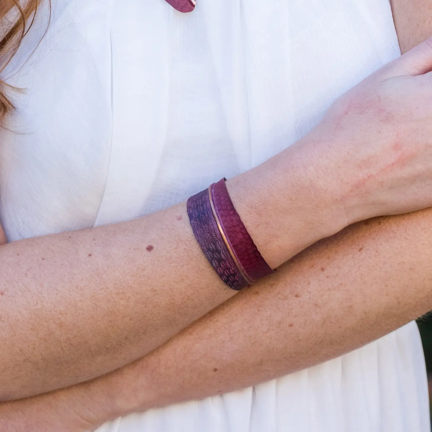 Copper Patina Cuff Bracelet
