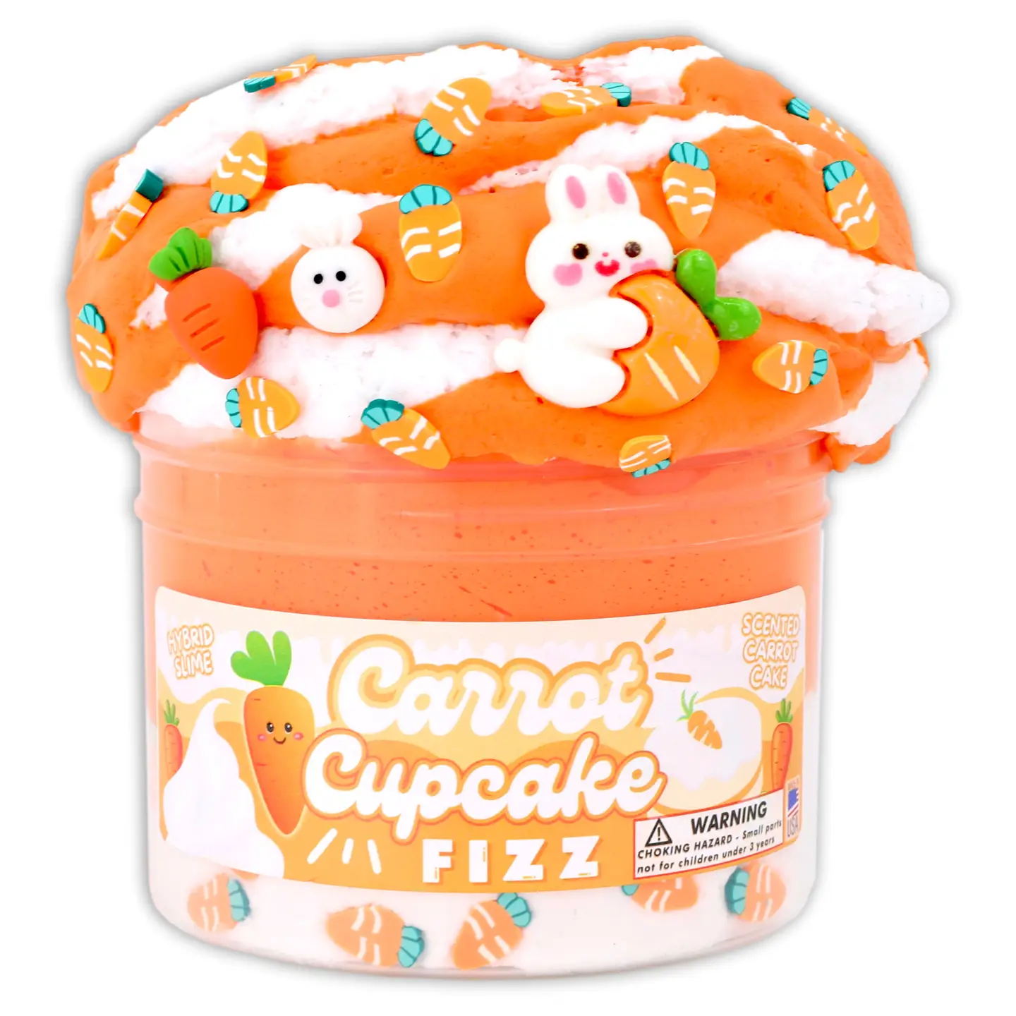 Carrot Cake Fizz Hybrid Slime