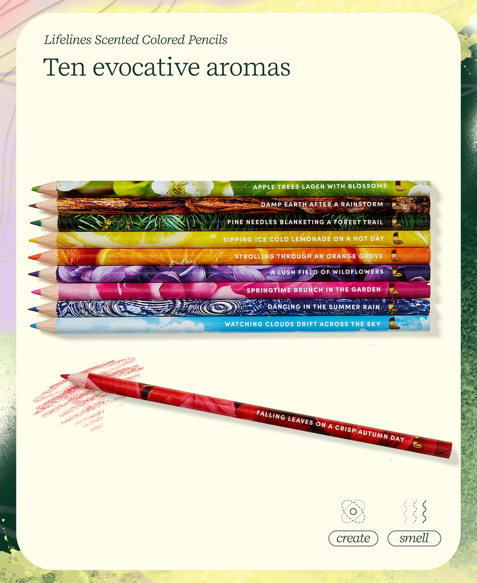 Lifelines Rub & Sniff Scented Colored Pencils