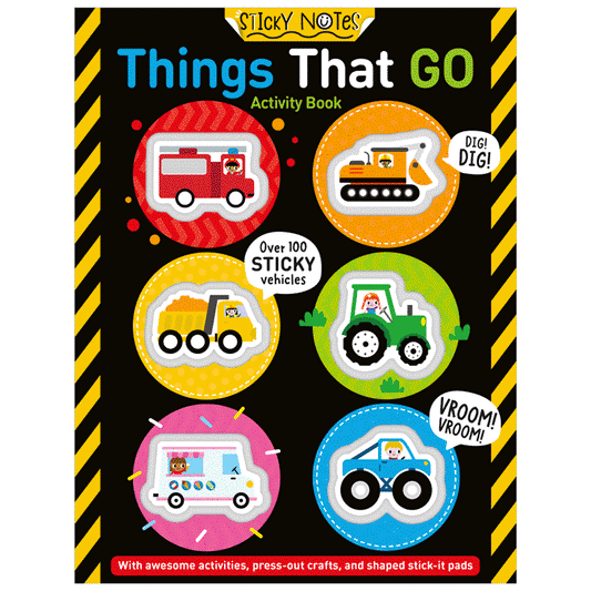 Things That Go Sticky Note Activity Book