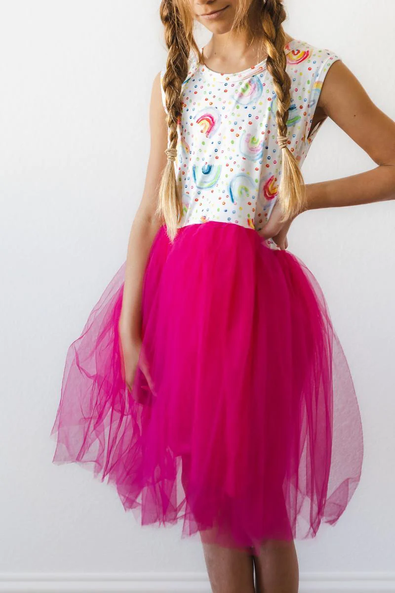 Rainbow Dot Tutu Dress