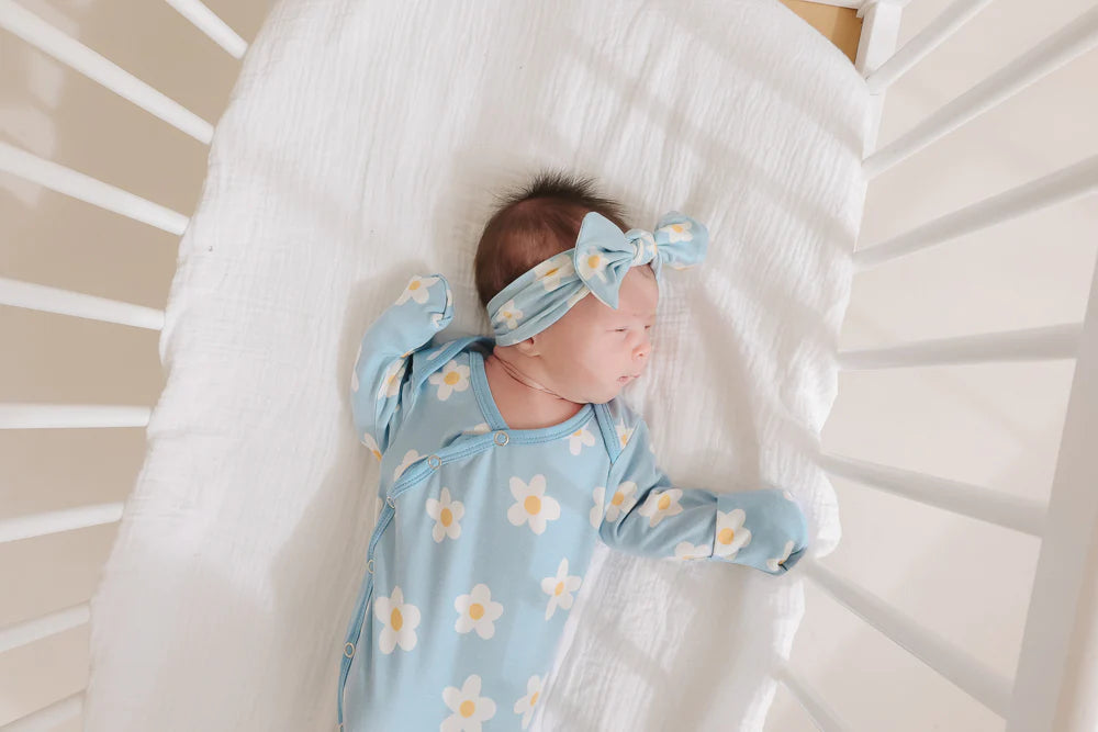 Della Daisies Newborn Knotted Gown