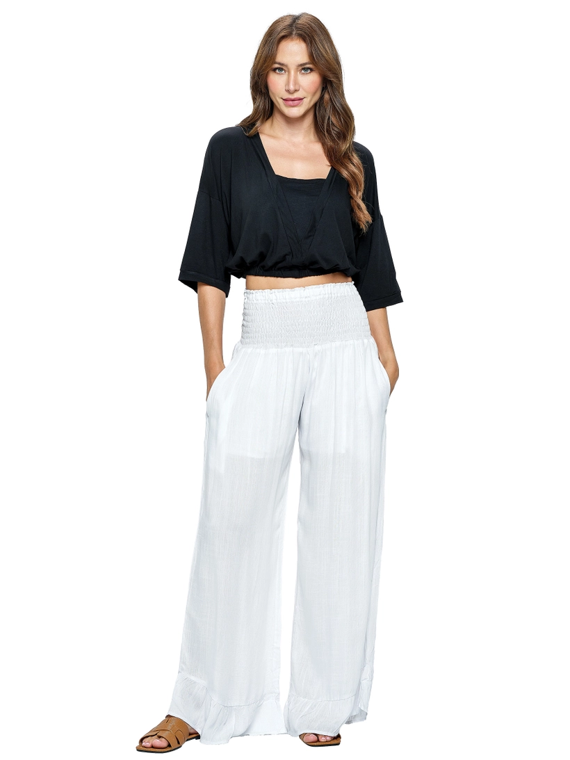 Loose Fit Mock Waist Pants