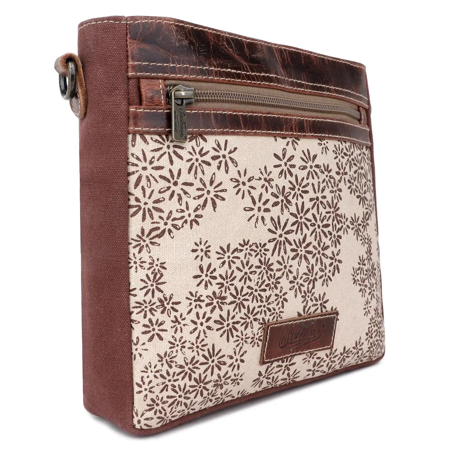 Women's Square Crossbody Bag - Tiny Flowers