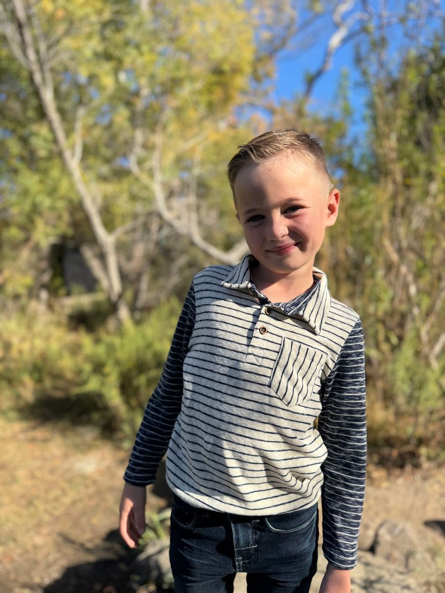 Boys Troy Polo Long Sleeve Top