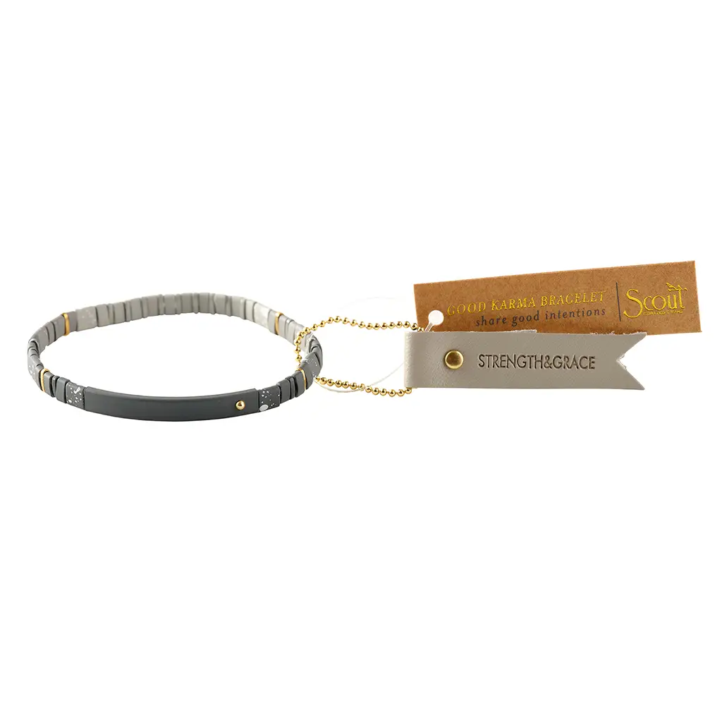 Good Karma Bracelet Ombre -Charcoal : Strength + Grace
