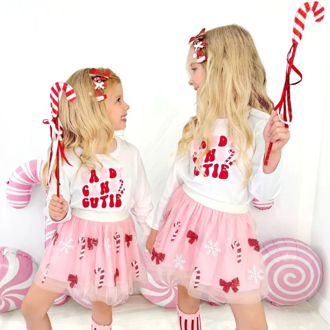 Girls Candy Cane Cutie Hair Clips
