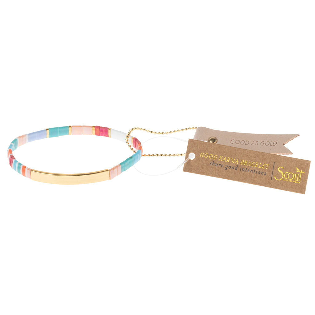 Good Karma Bracelet Good as Gol-Aqua/Gold
