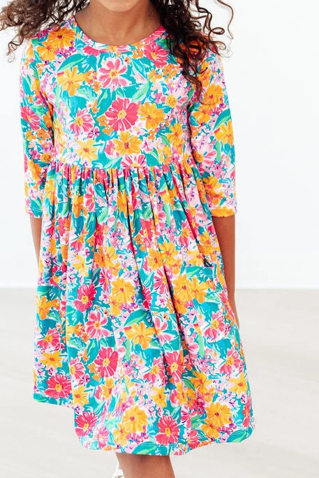 Girls Floral Fiesta Twirl Dress