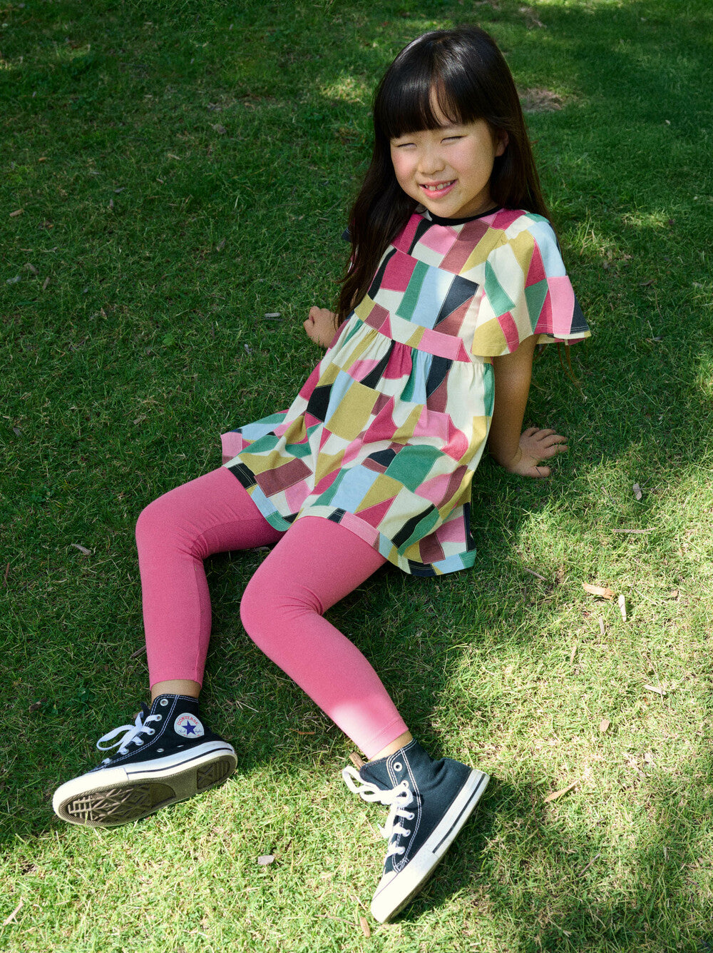 Girls Astilbe Pink Leggings