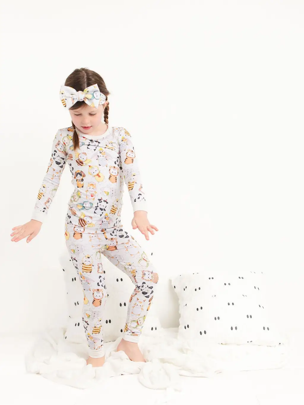 Meowster of Disguise Cat Kids Bamboo Pajamas