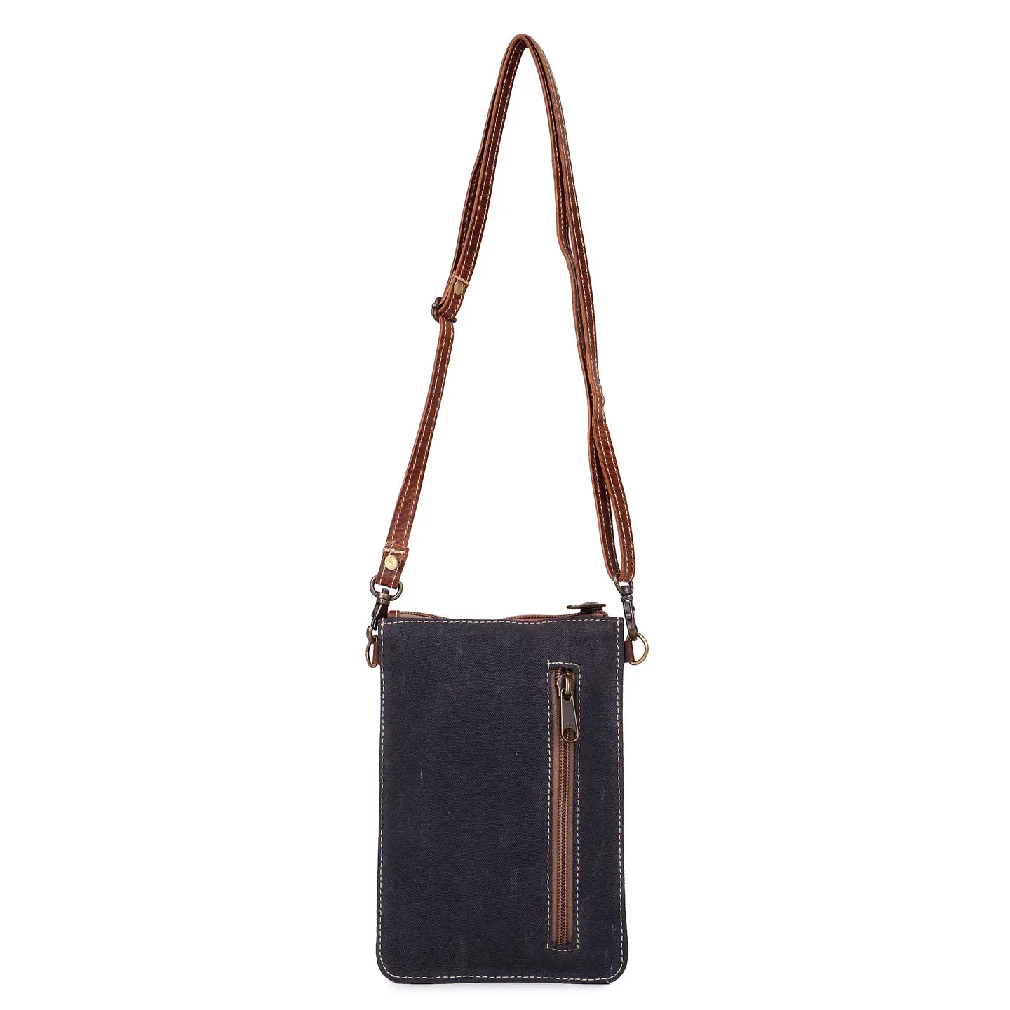 Women's Small Crossbody Bag - Black + White