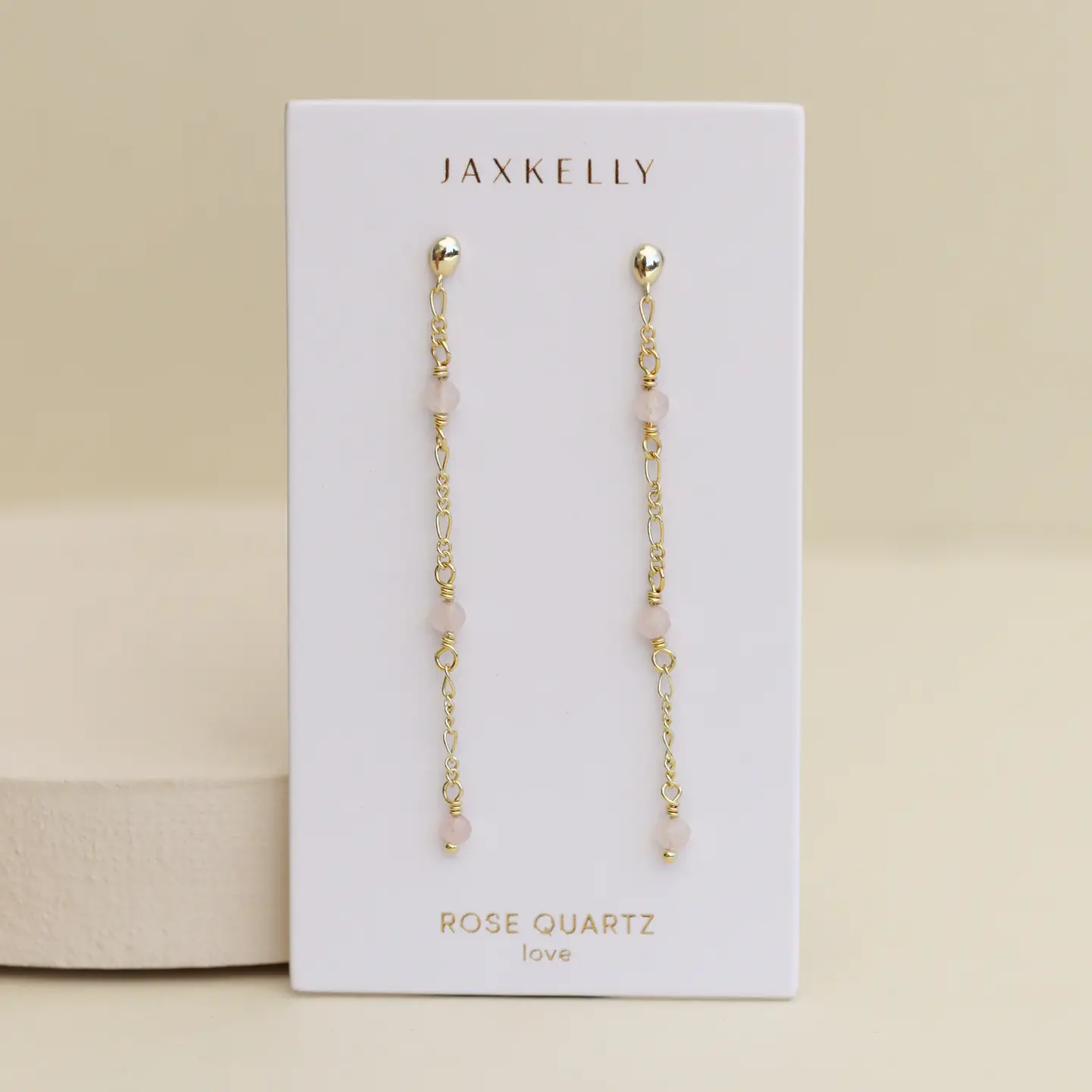 Gemstone Chain Drop Earrings