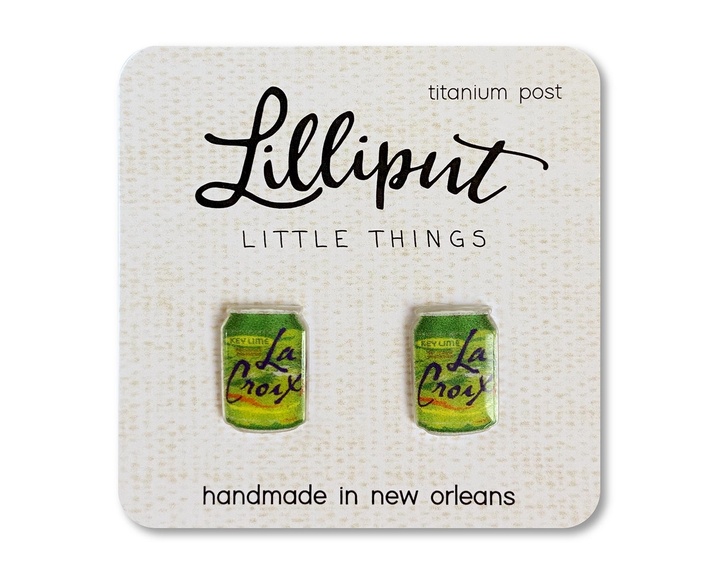 Sparkling Beverage Stud Earrings