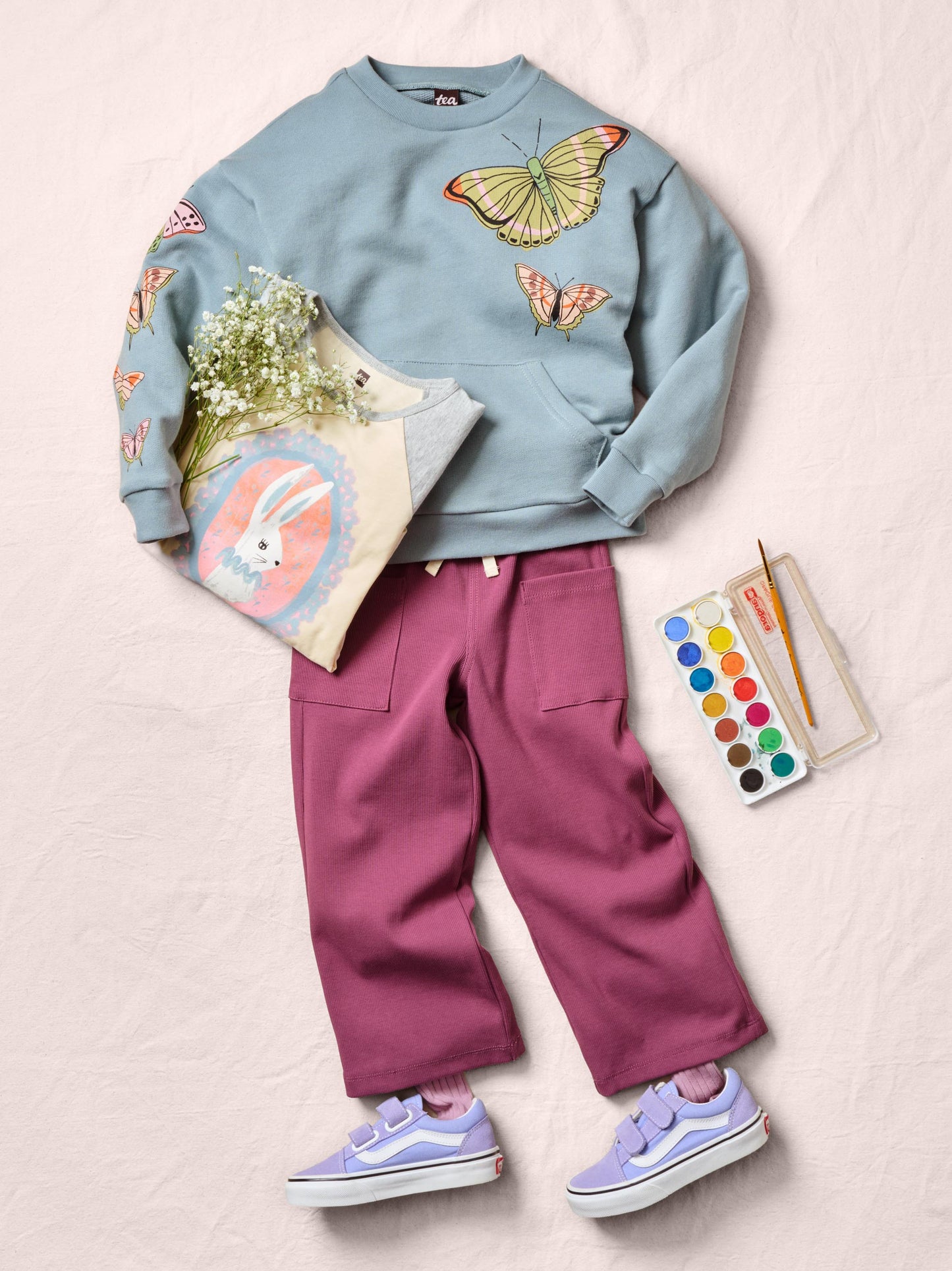 Girls Butterfly Kanga Popover Sweatshirt