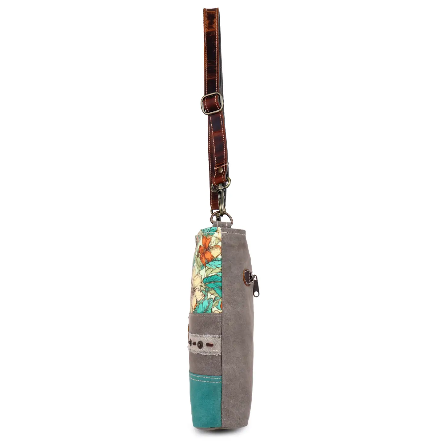 Women's Crossbody Bag - Teal Floral
