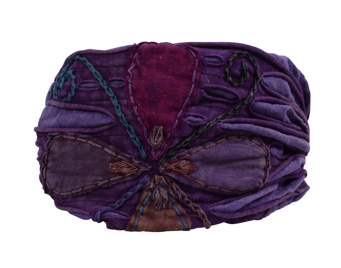 Four Petal Flower Embroidered Headband