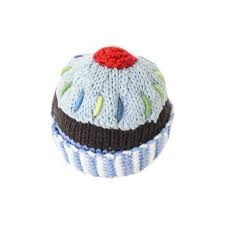 Cupcake Rattle Blue