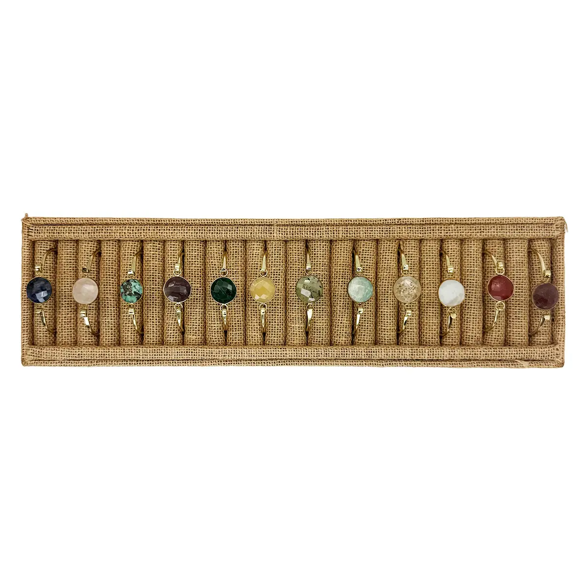 Semi-Precious Bangle Bracelet