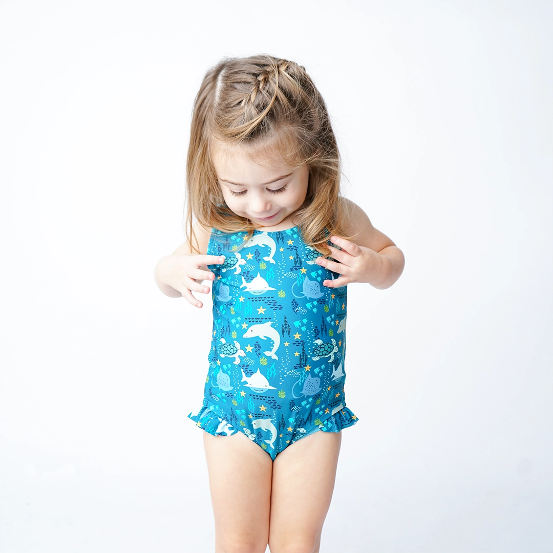 Girls Sea Animals Swimsuit